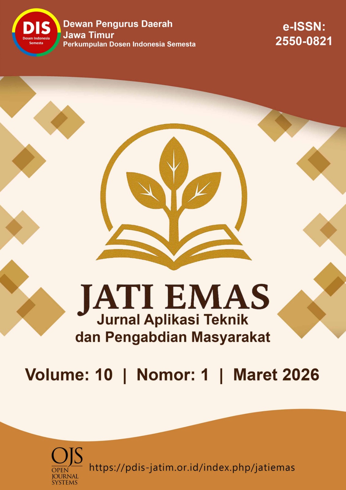 					View Vol. 10 No. 1 (2026): Jati Emas (Jurnal Aplikasi Teknik dan Pengabdian Masyarakat)
				